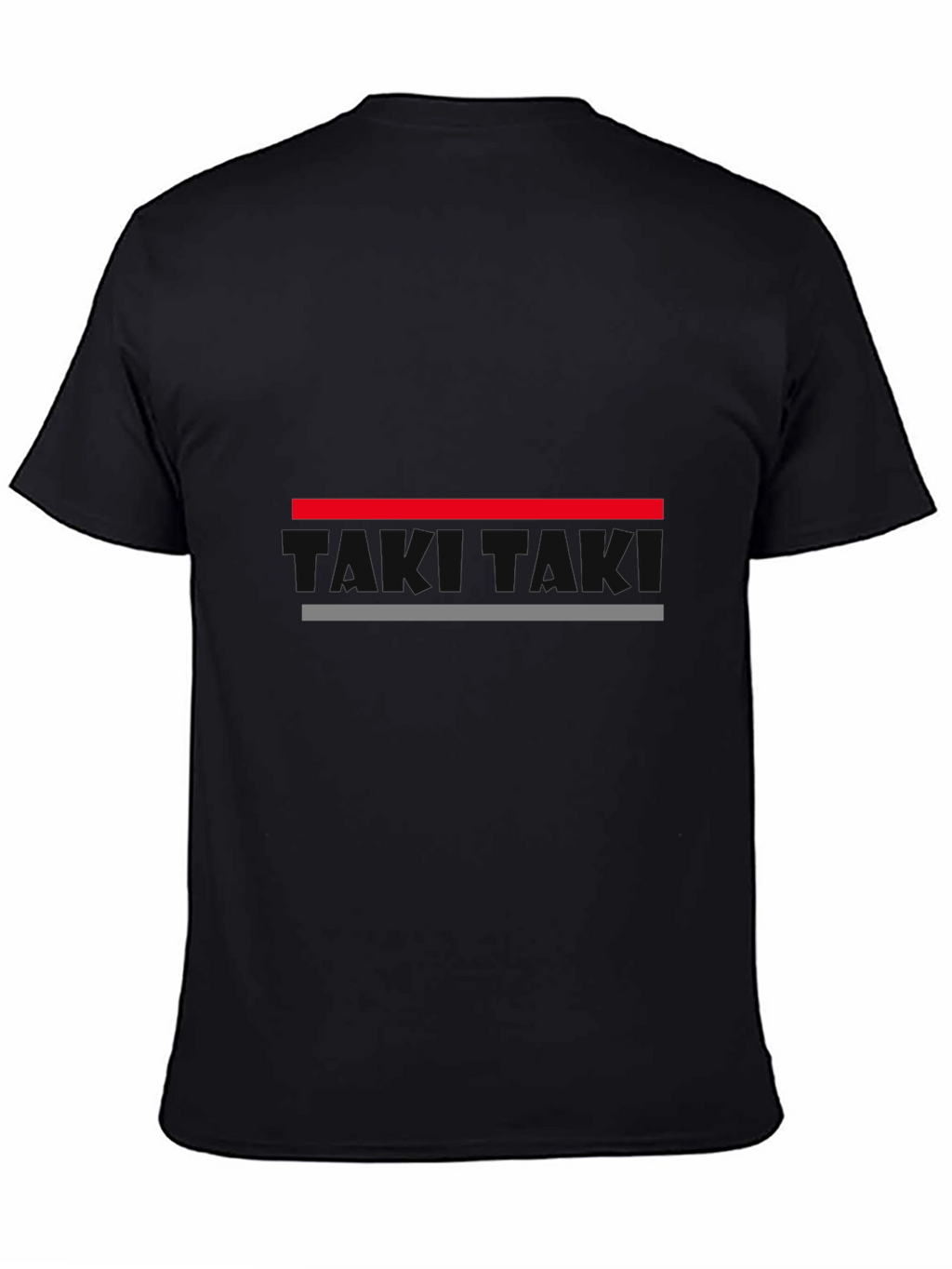 Modern Graphic Tee - Red and Grey Line Design