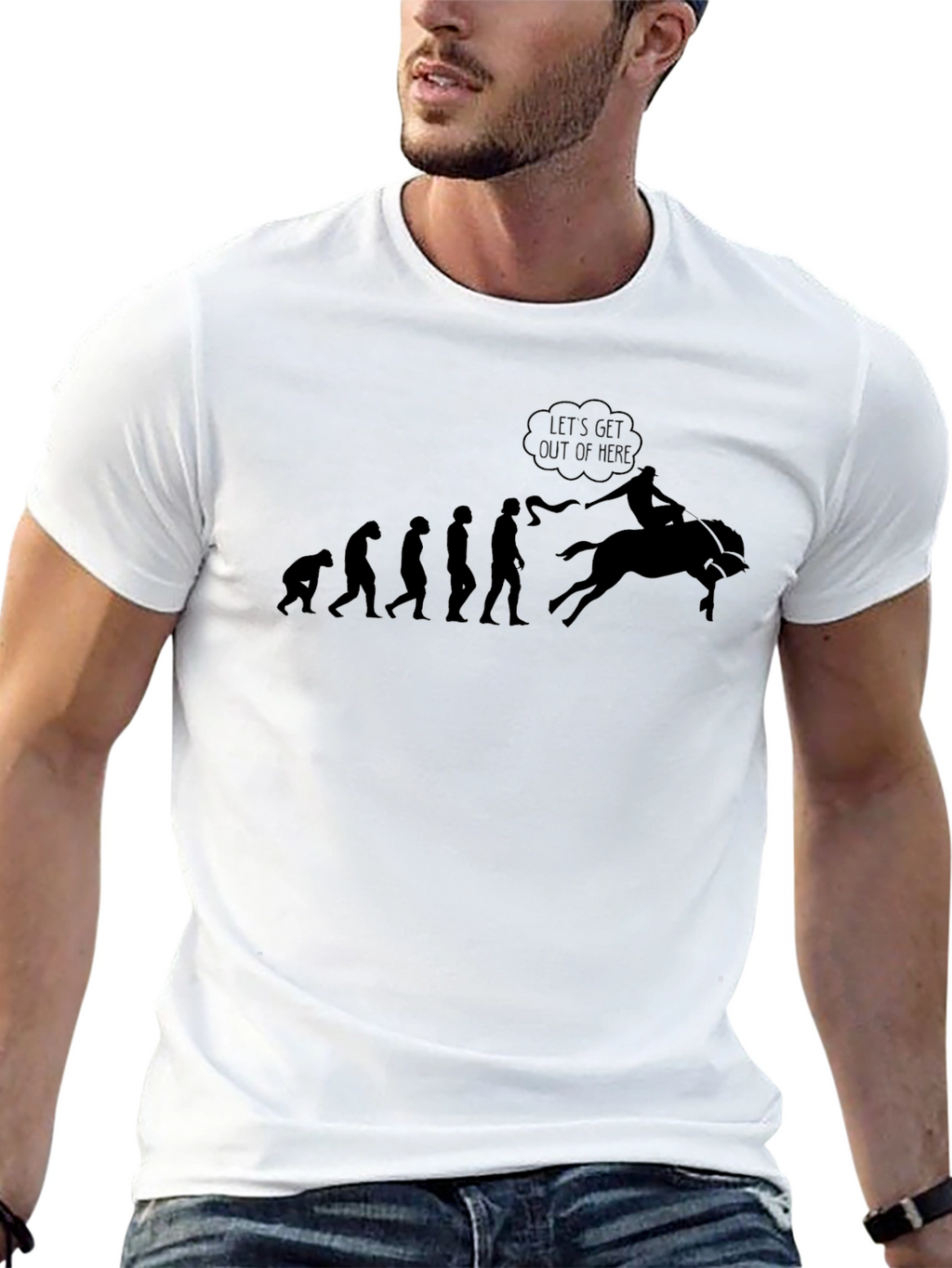 Evolution of Rodeo T-Shirt - Black Cotton Tee
