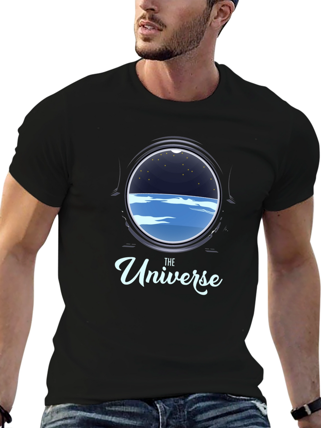 The Universe Porthole Black T-Shirt