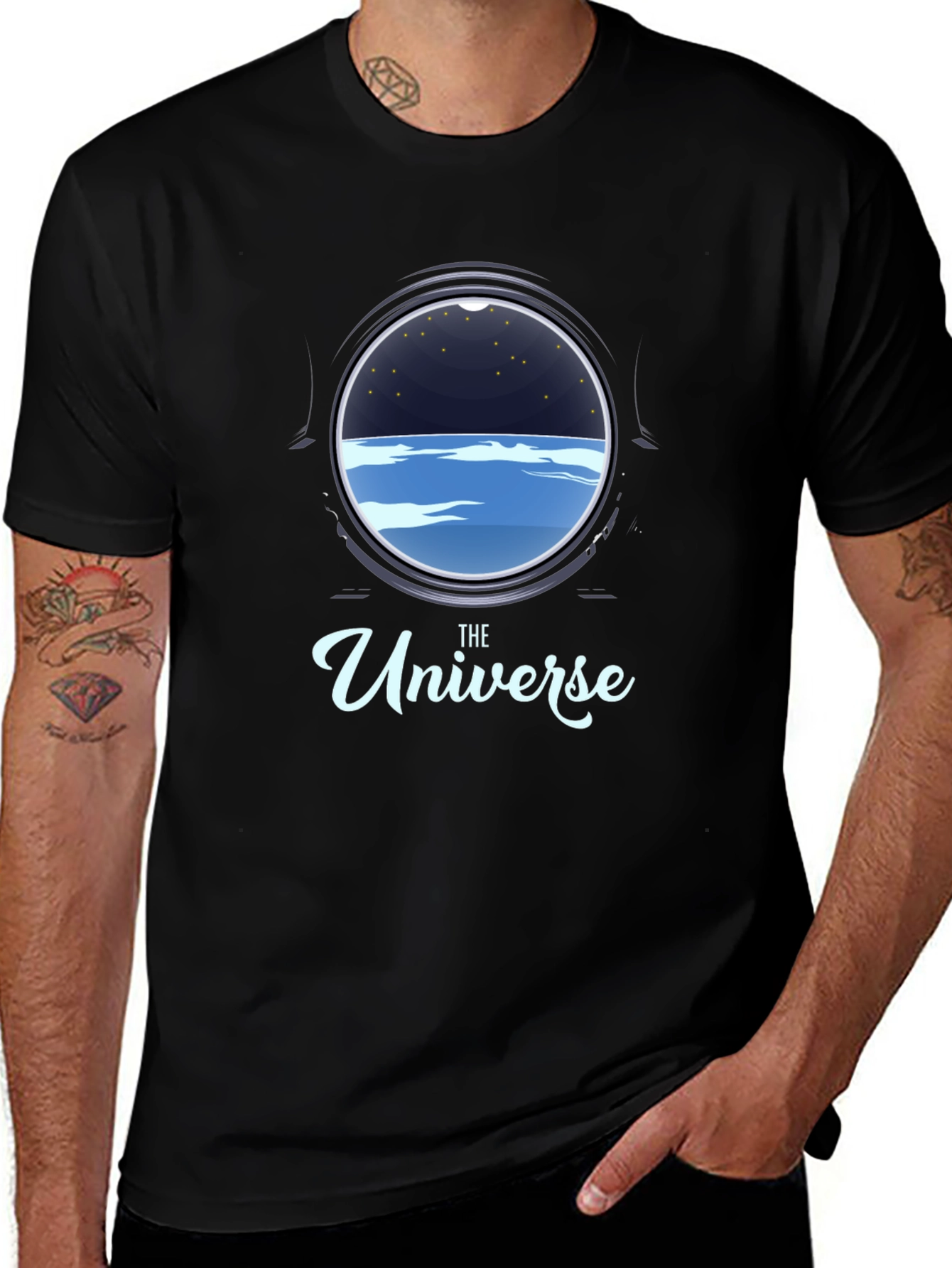 The Universe Porthole Black T-Shirt