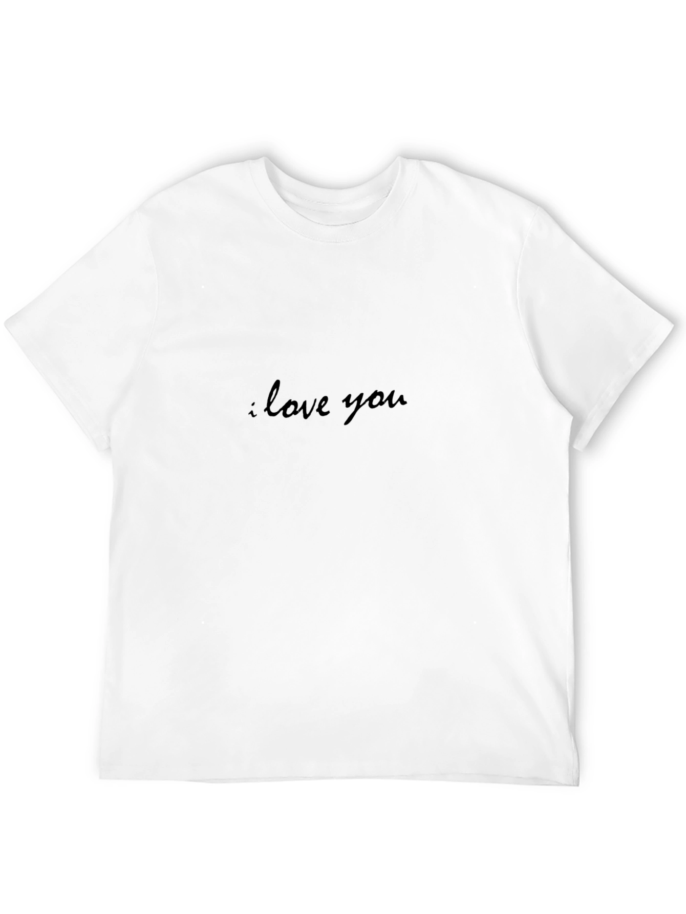 I Love You Black Crew Neck T-Shirt
