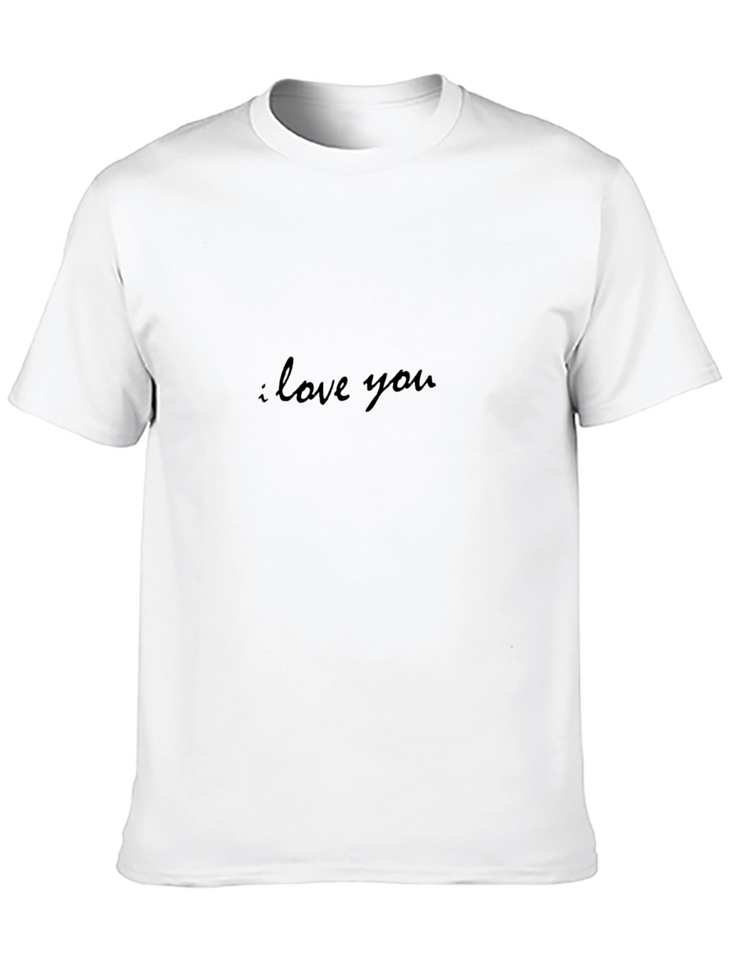 I Love You Black Crew Neck T-Shirt