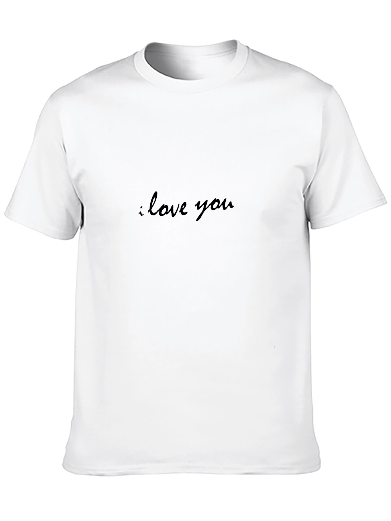 I Love You Black Crew Neck T-Shirt