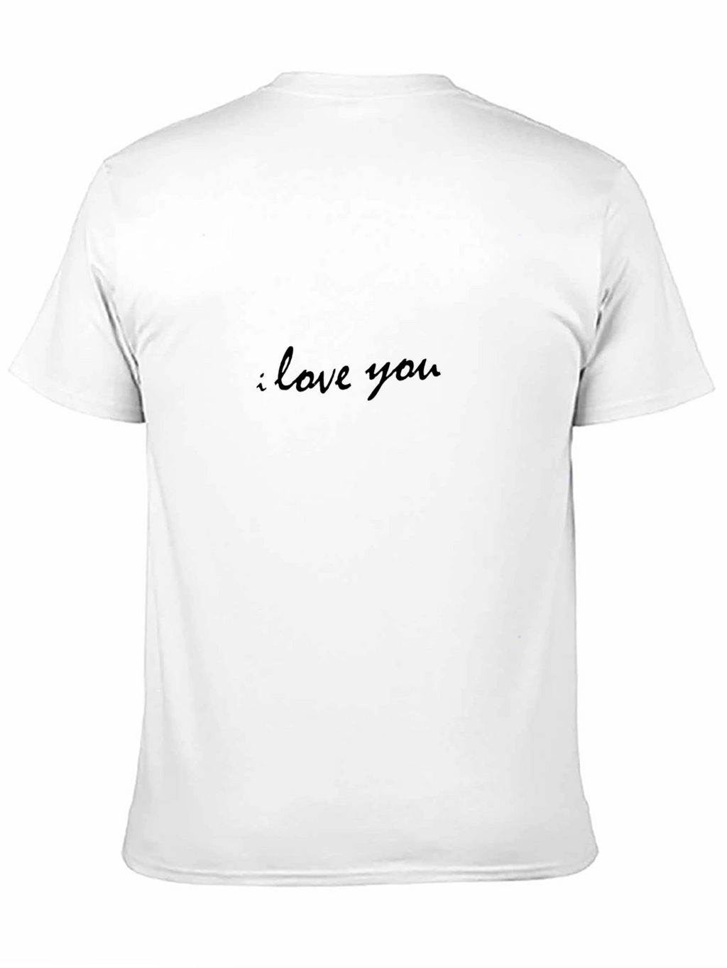 I Love You Black Crew Neck T-Shirt
