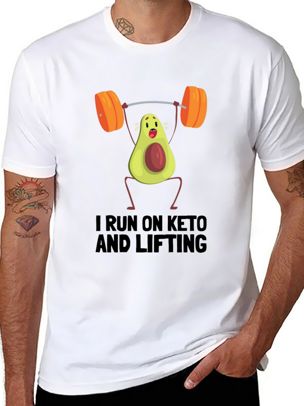 Keto Lifting T-Shirt - Avocado Gym Humor Tee