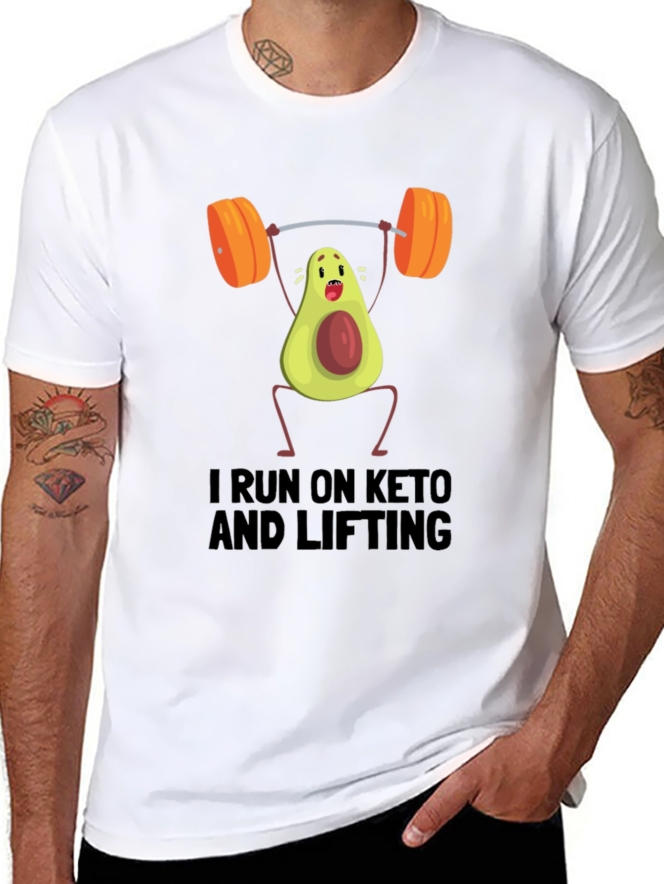 Keto Lifting T-Shirt - Avocado Gym Humor Tee
