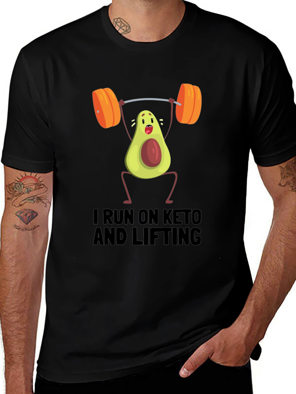 Keto Lifting T-Shirt - Avocado Gym Humor Tee