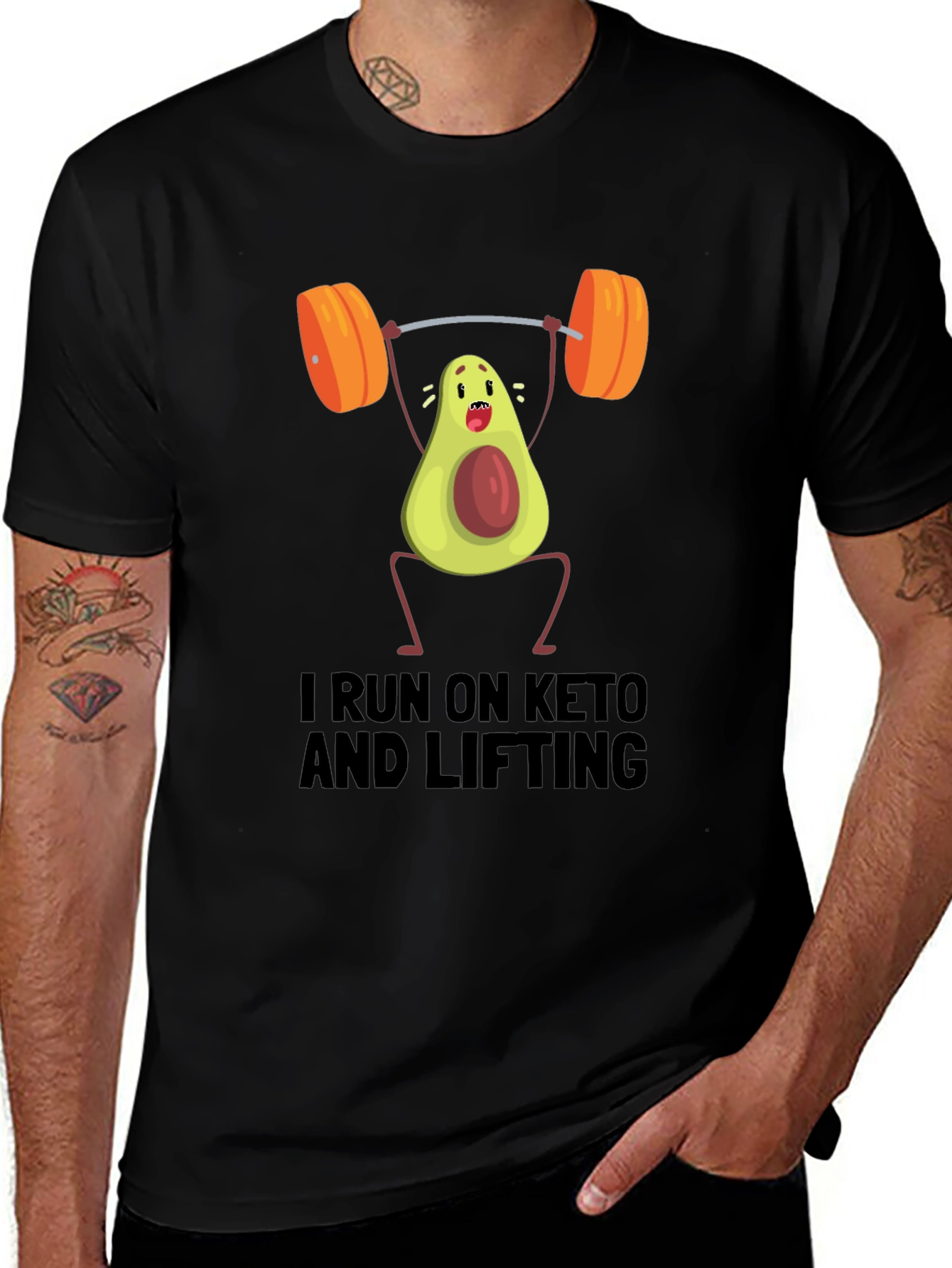 Keto Lifting T-Shirt - Avocado Gym Humor Tee