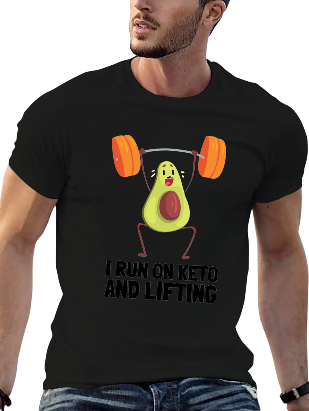 Keto Lifting T-Shirt - Avocado Gym Humor Tee
