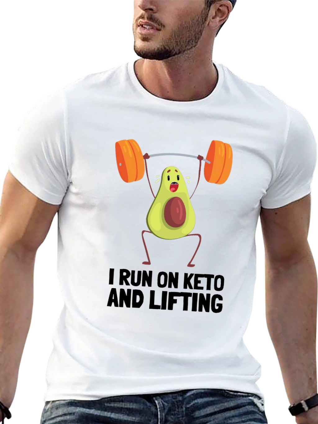 Keto Lifting T-Shirt - Avocado Gym Humor Tee