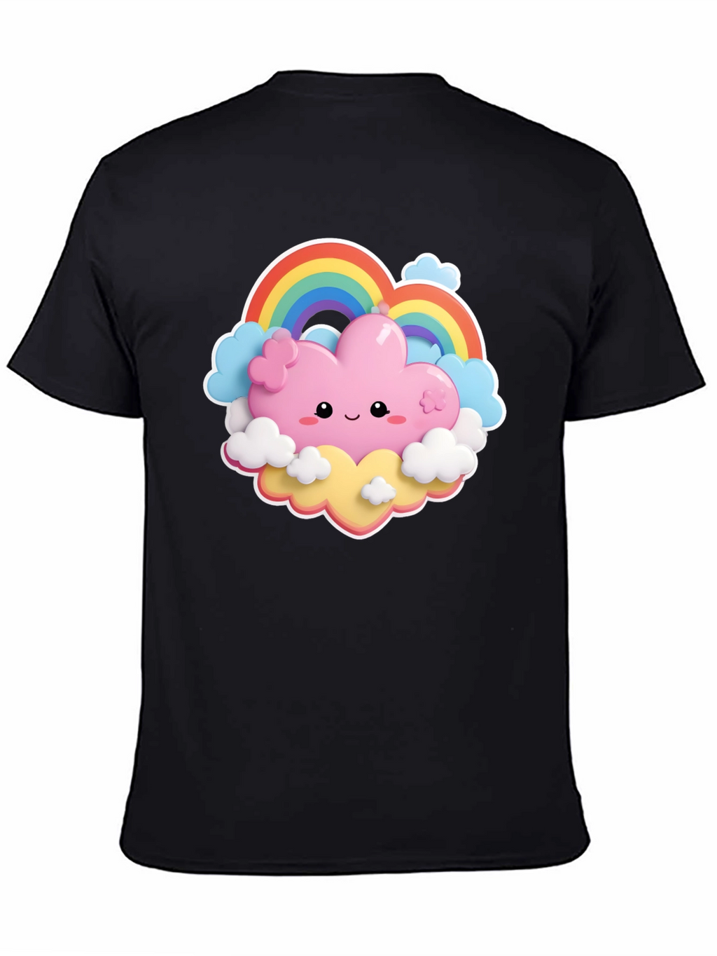 Kawaii Cloud Rainbow T-Shirt - Cute & Comfy