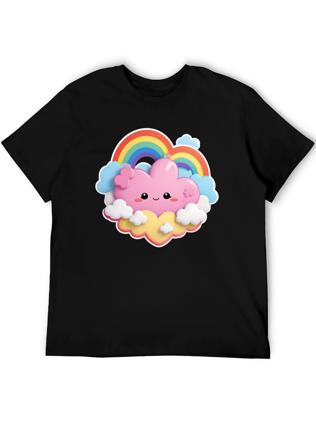 Kawaii Cloud Rainbow T-Shirt - Cute & Comfy