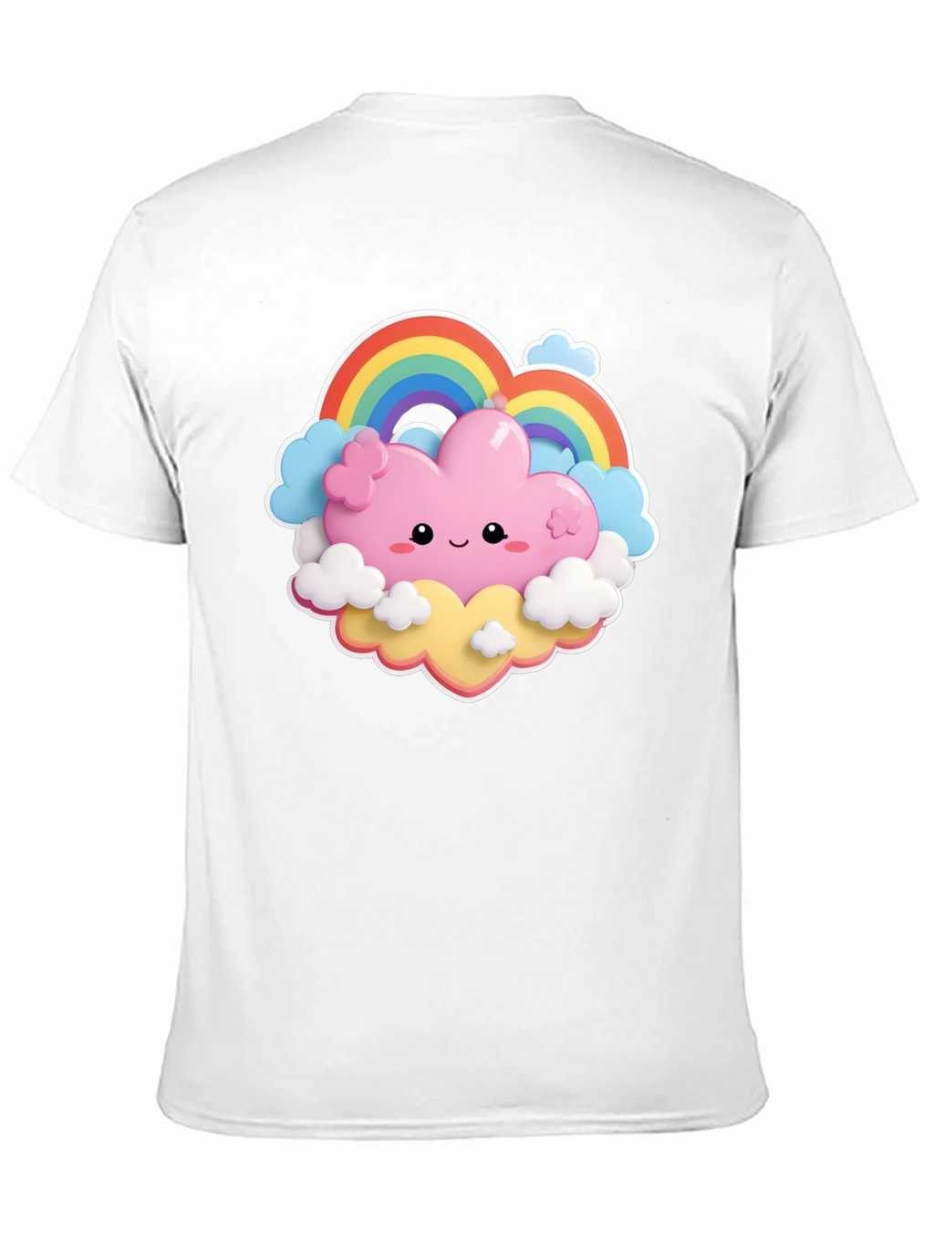 Kawaii Cloud Rainbow T-Shirt - Cute & Comfy