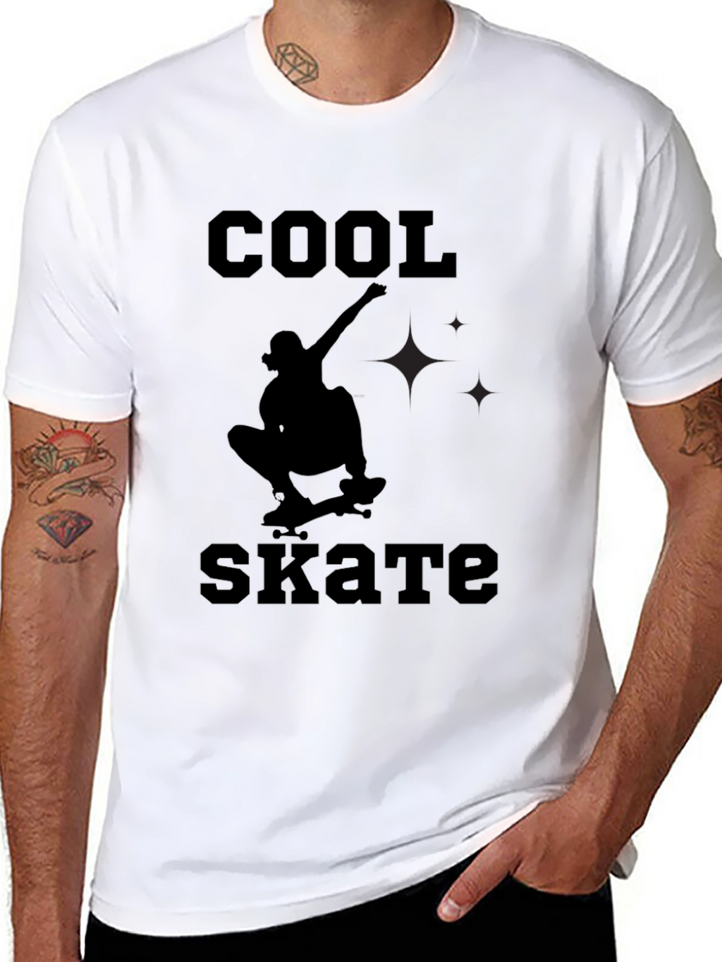 Cool Skate Black Graphic Tee