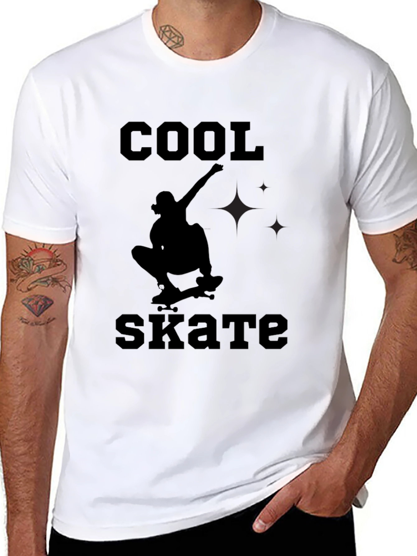 Cool Skate Black Graphic Tee