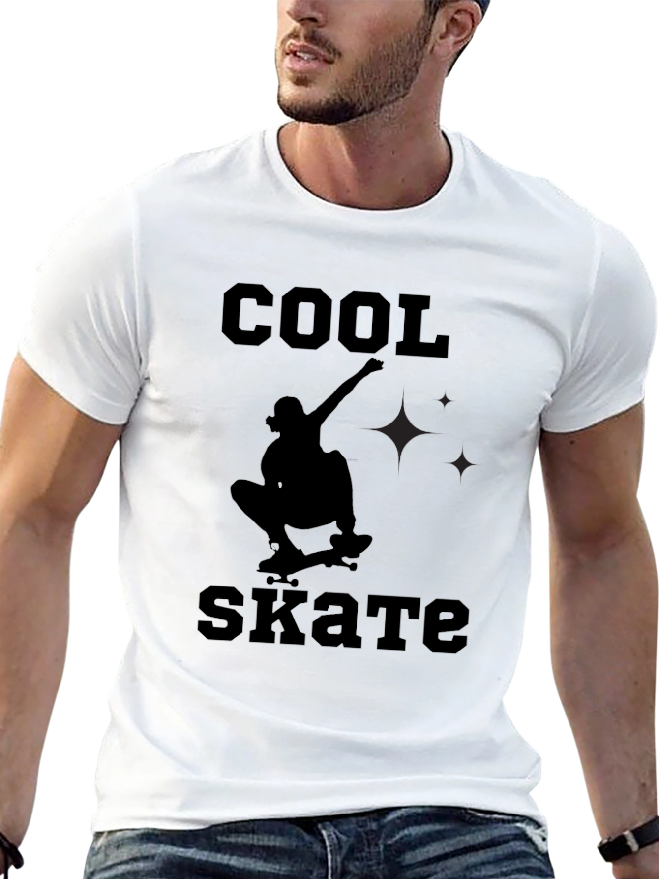 Cool Skate Black Graphic Tee