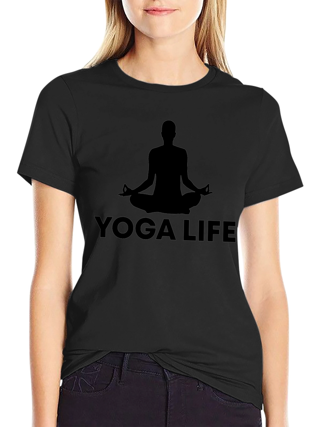 Yoga Life Meditation T-Shirt - Black