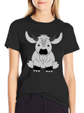 Yak T-Shirt - Funny Cartoon Bull Tee