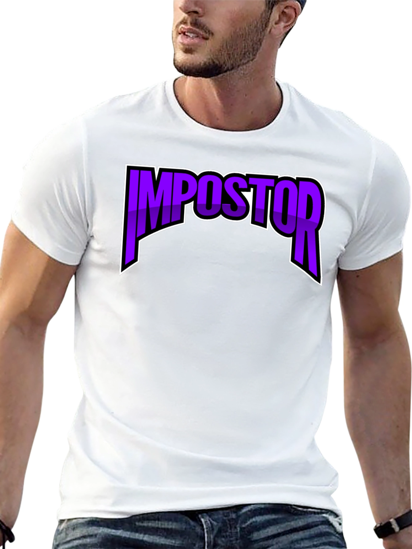 Impostor T-Shirt - Black Crew Neck Graphic Tee