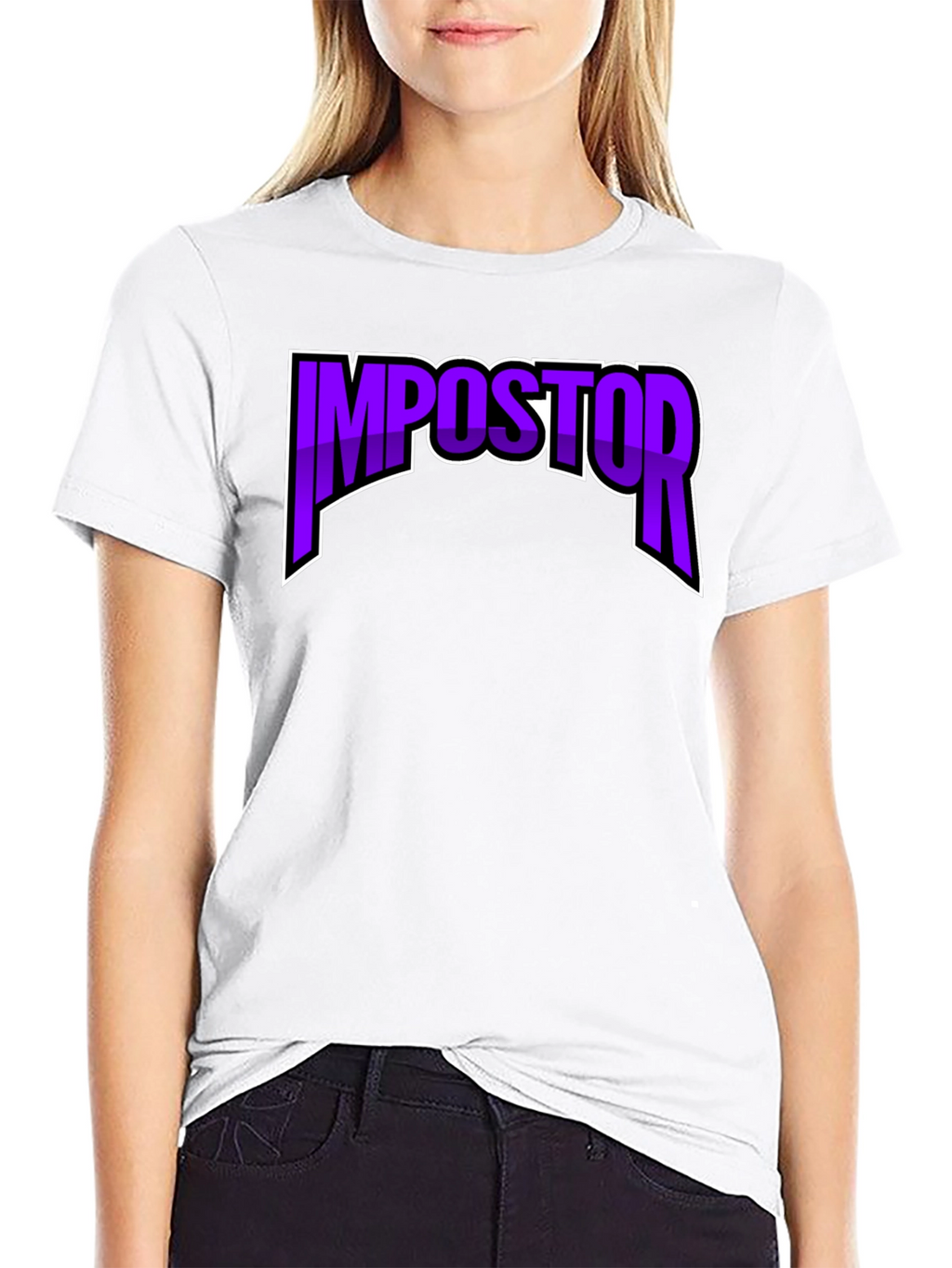 Impostor T-Shirt - Black Crew Neck Graphic Tee