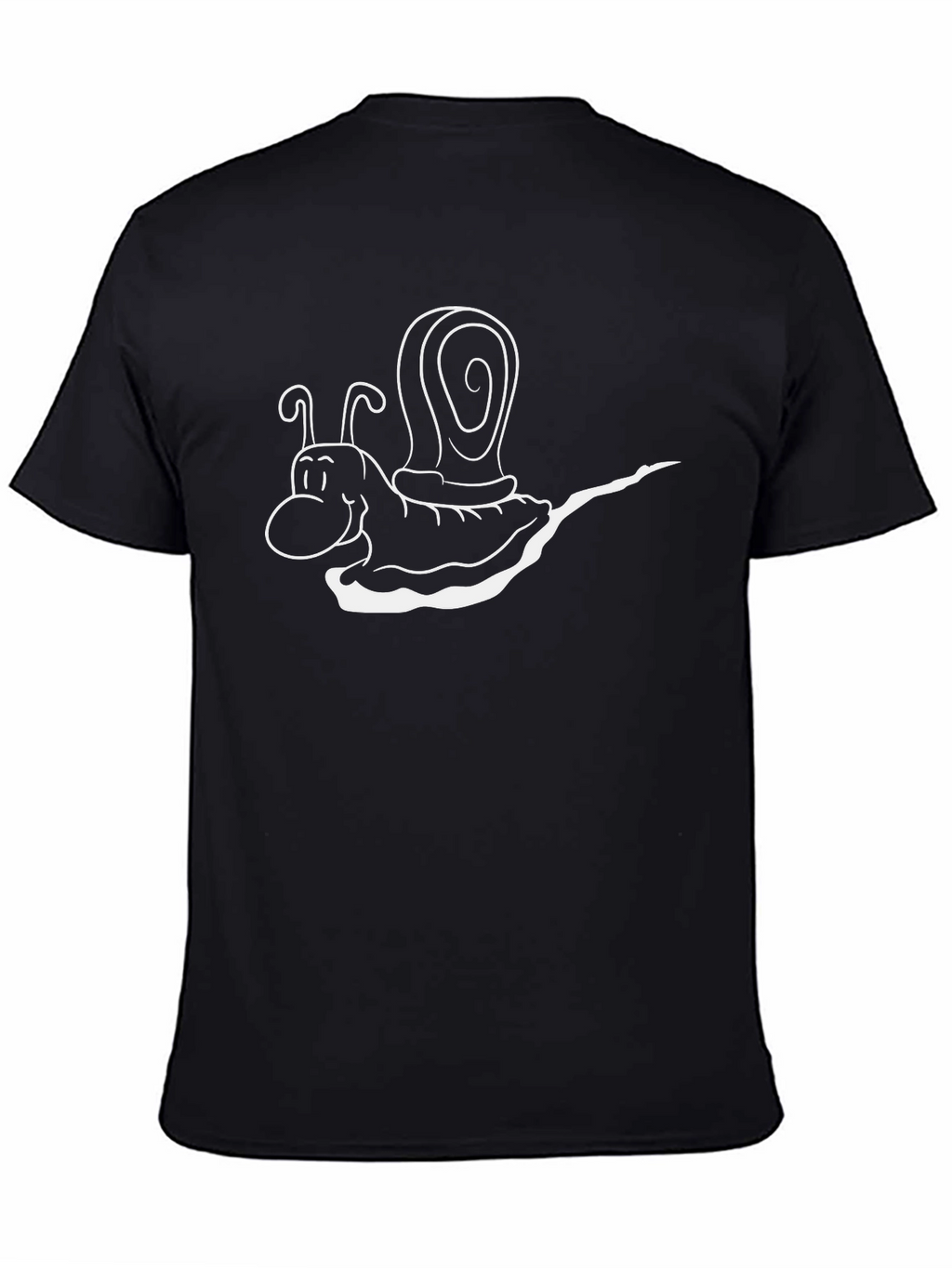 Snail Cartoon Graphic Tee - Mens Black T-Shirt