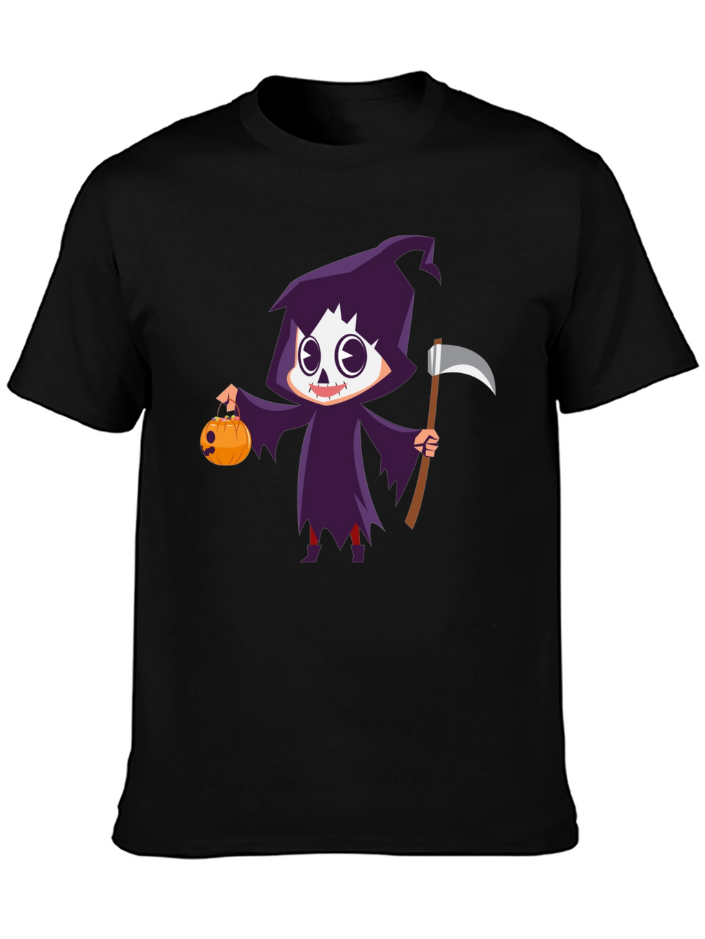 Grim Reaper Halloween Graphic T-Shirt