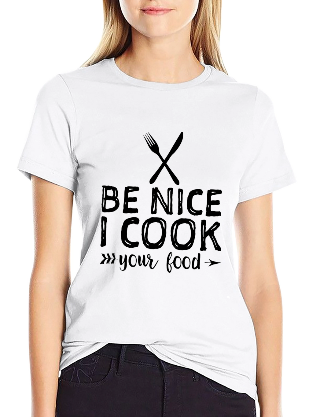 Be Nice I Cook Your Food Mens Black T-Shirt