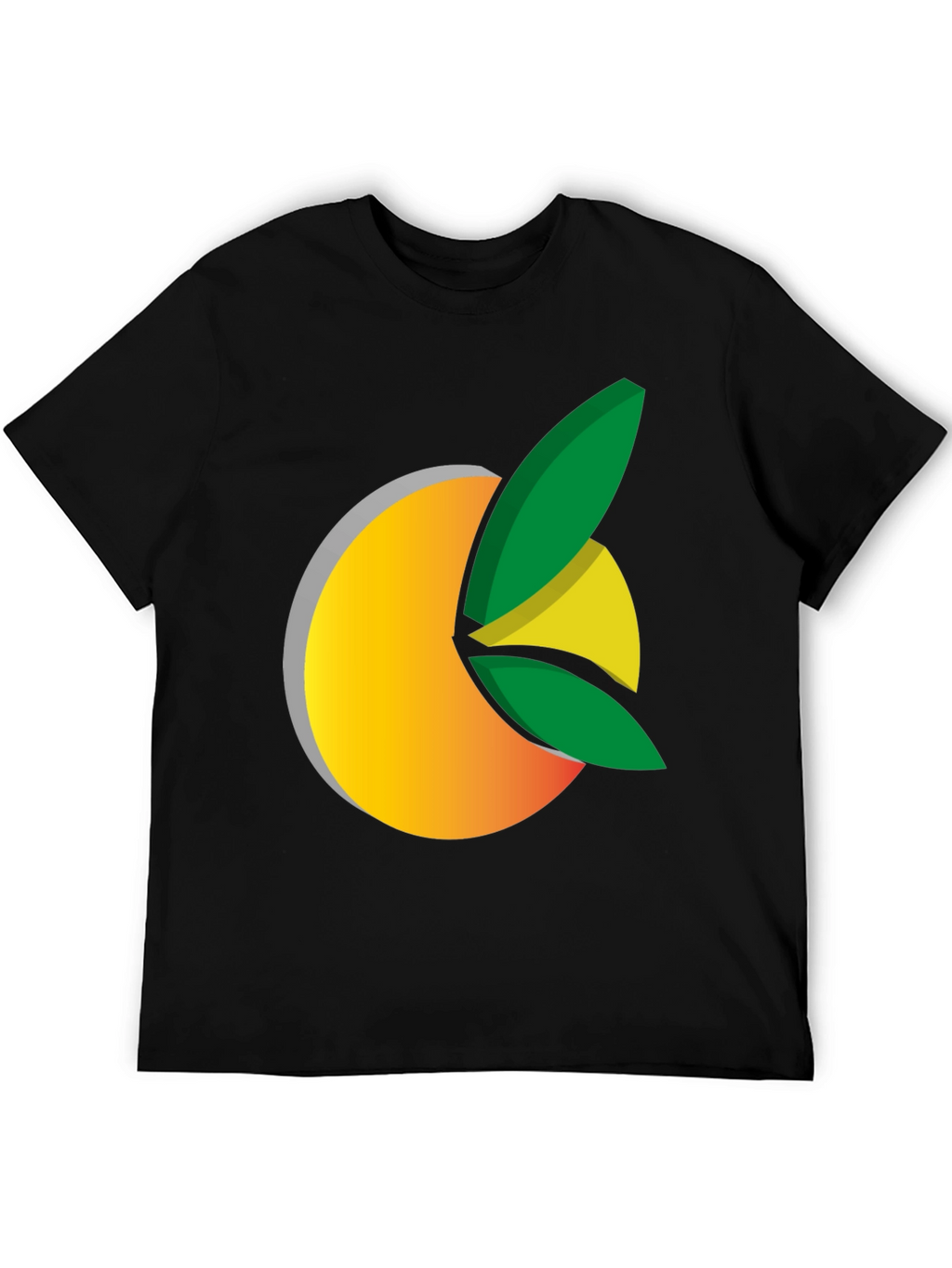 Citrus Graphic Black Tee - Fresh Design