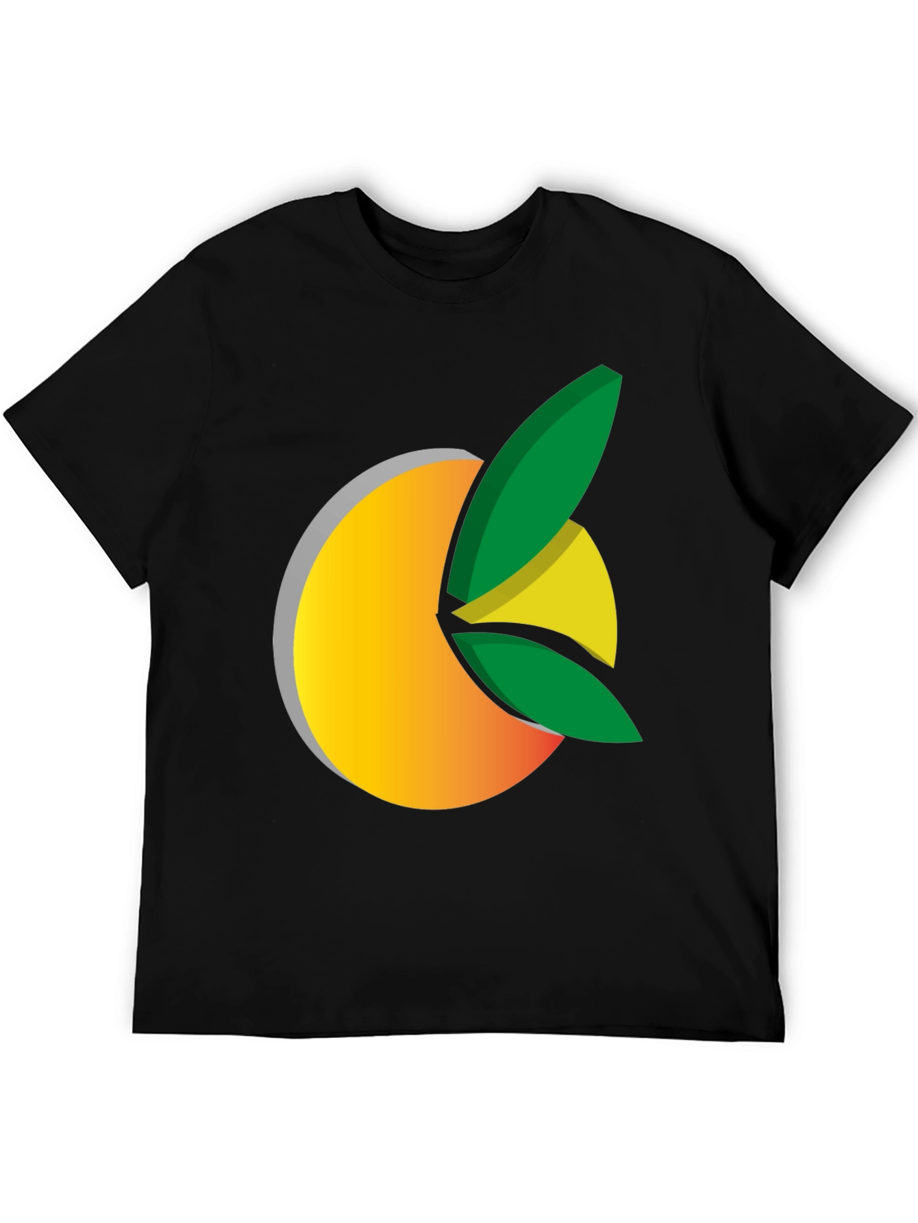 Citrus Graphic Black Tee - Fresh Design