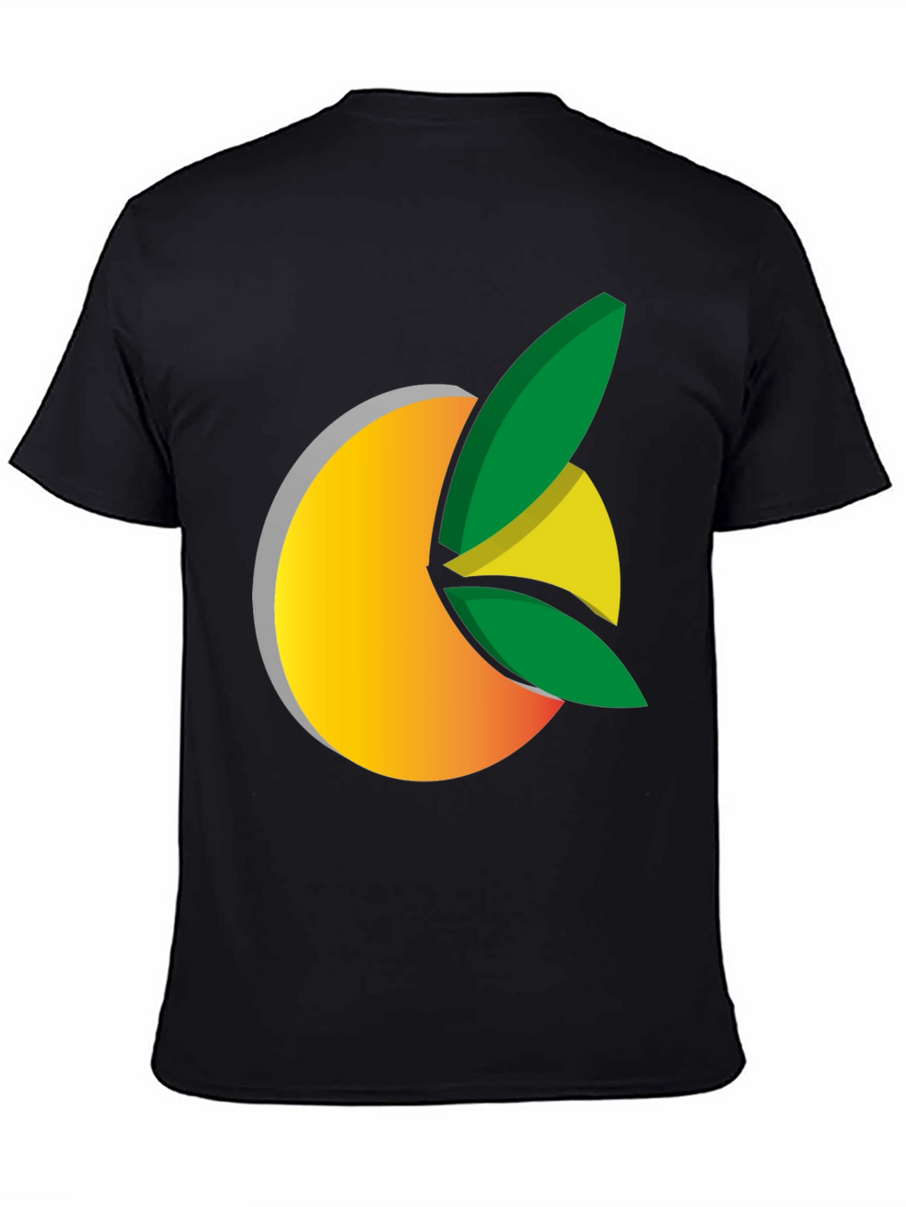 Citrus Graphic Black Tee - Fresh Design
