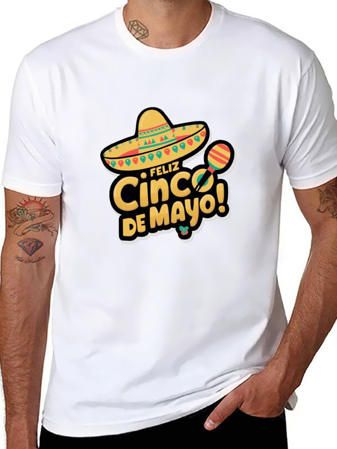 Feliz Cinco de Mayo Black T-Shirt