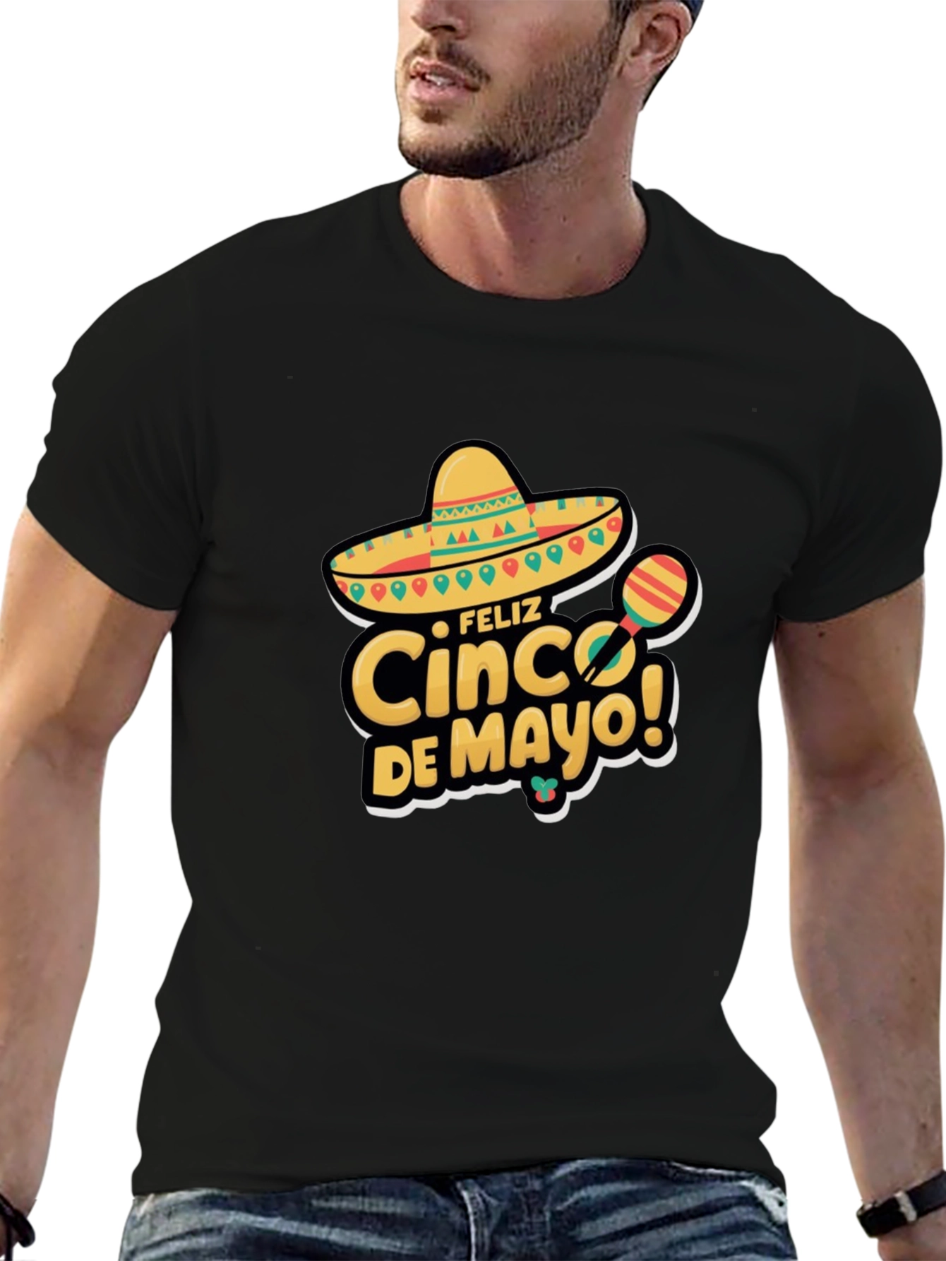 Feliz Cinco de Mayo Black T-Shirt
