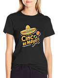 Feliz Cinco de Mayo Black T-Shirt