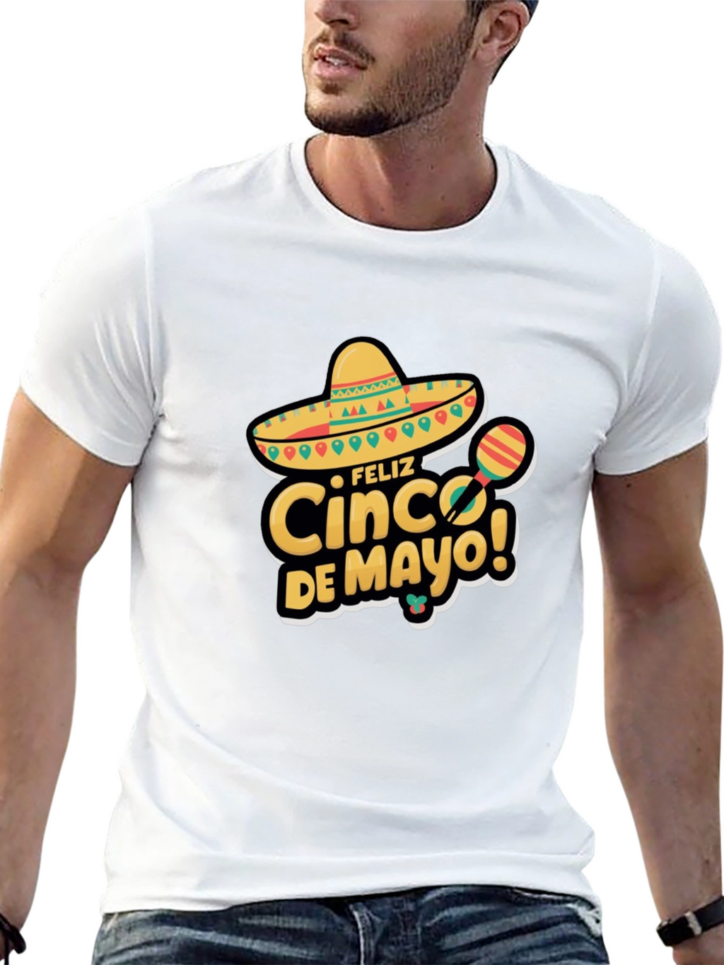 Feliz Cinco de Mayo Black T-Shirt