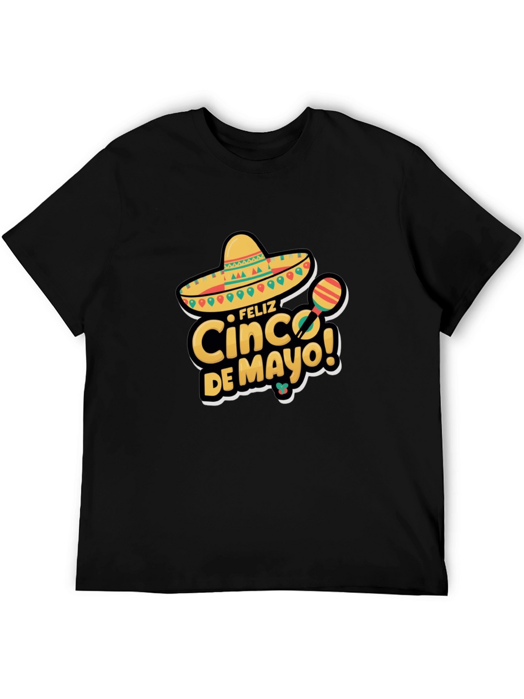 Feliz Cinco de Mayo Black T-Shirt