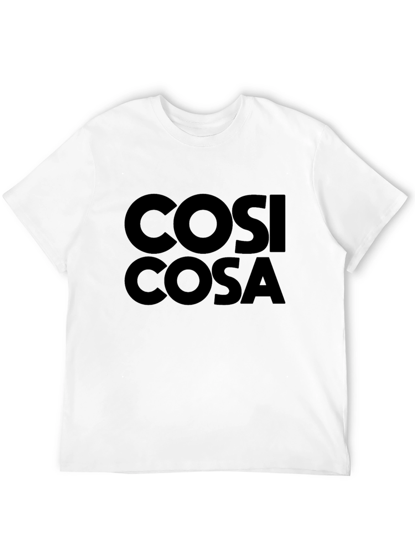 Cosi Cosa Graphic Tee - Classic Black Cotton T-Shirt