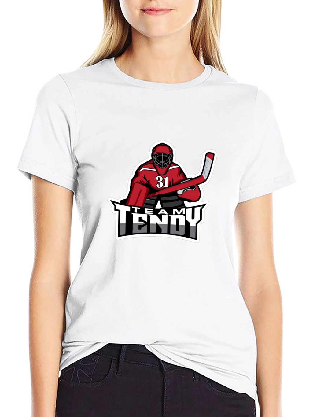 Team Tendy Hockey Goalie Graphic T-Shirt