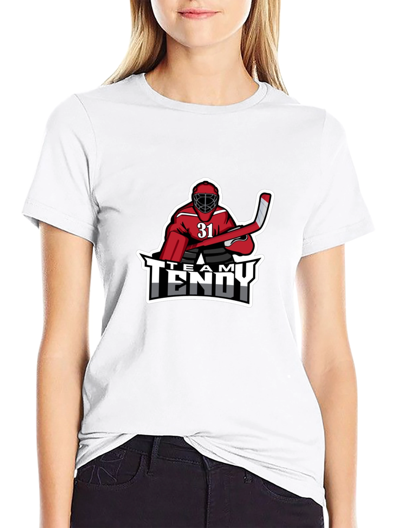 Team Tendy Hockey Goalie Graphic T-Shirt