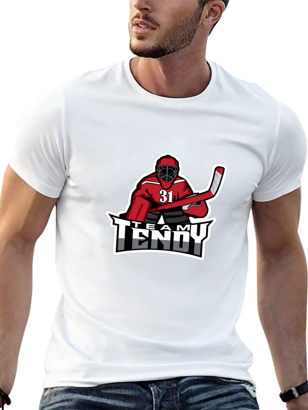 Team Tendy Hockey Goalie Graphic T-Shirt