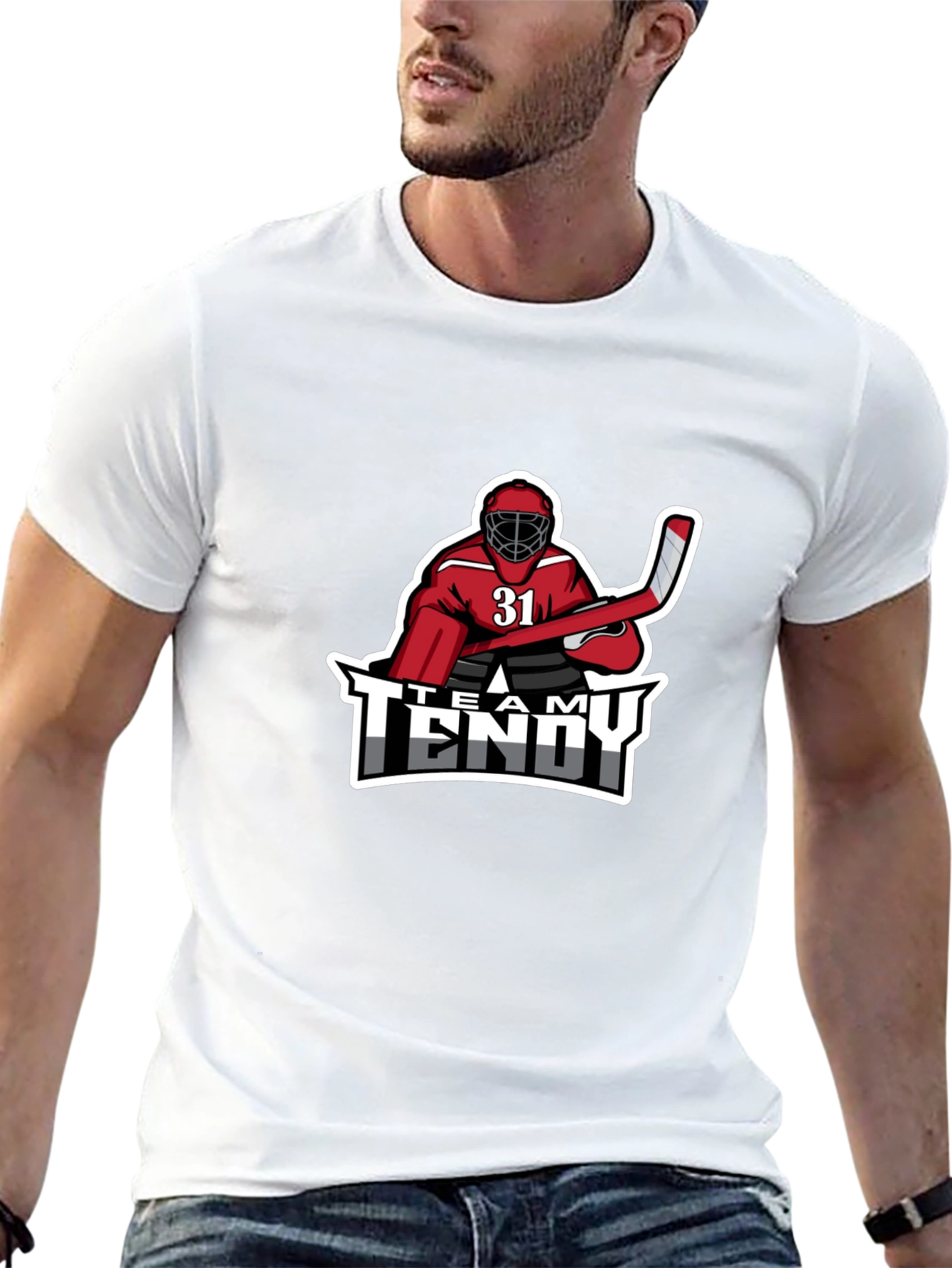 Team Tendy Hockey Goalie Graphic T-Shirt
