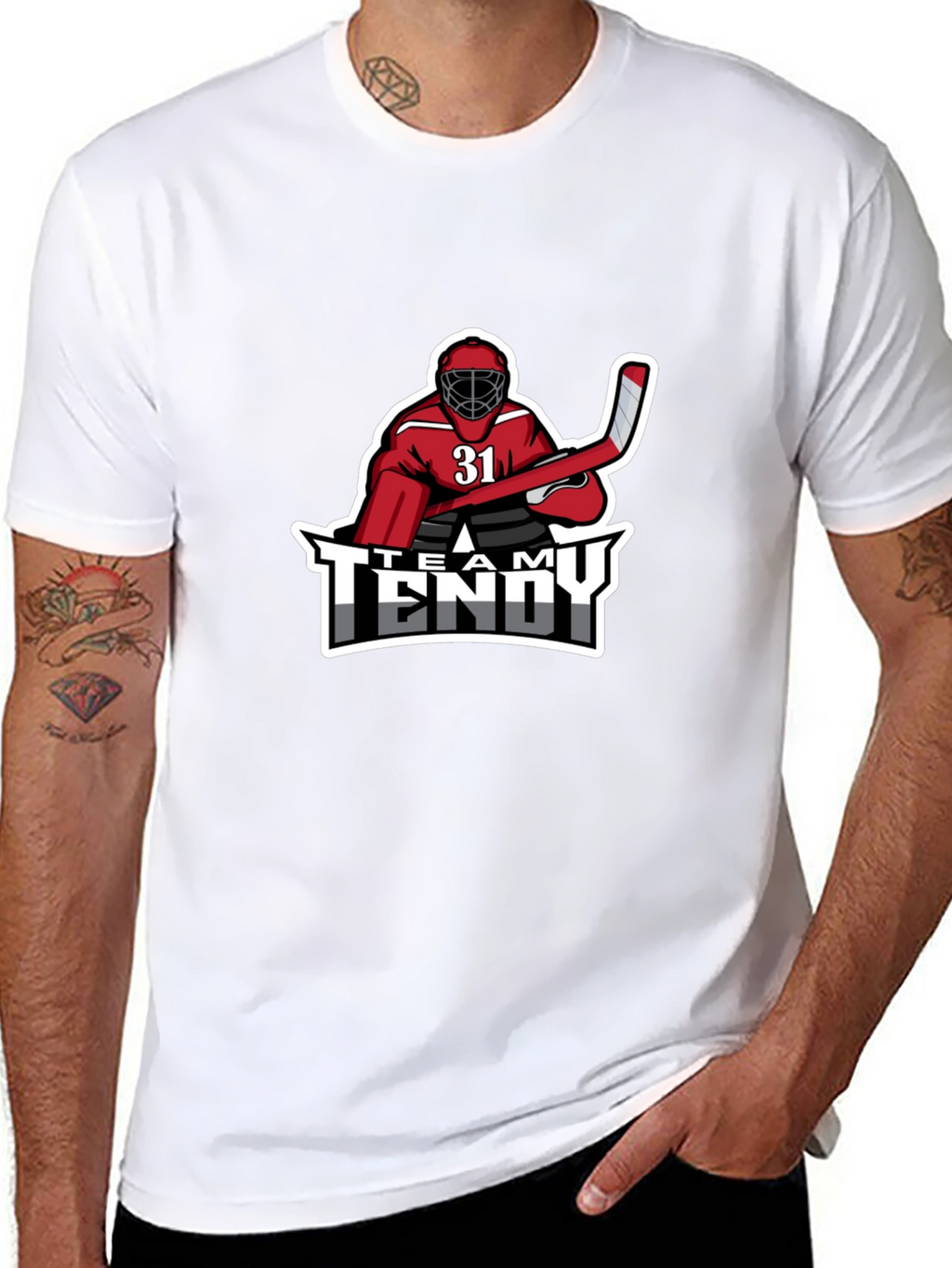 Team Tendy Hockey Goalie Graphic T-Shirt