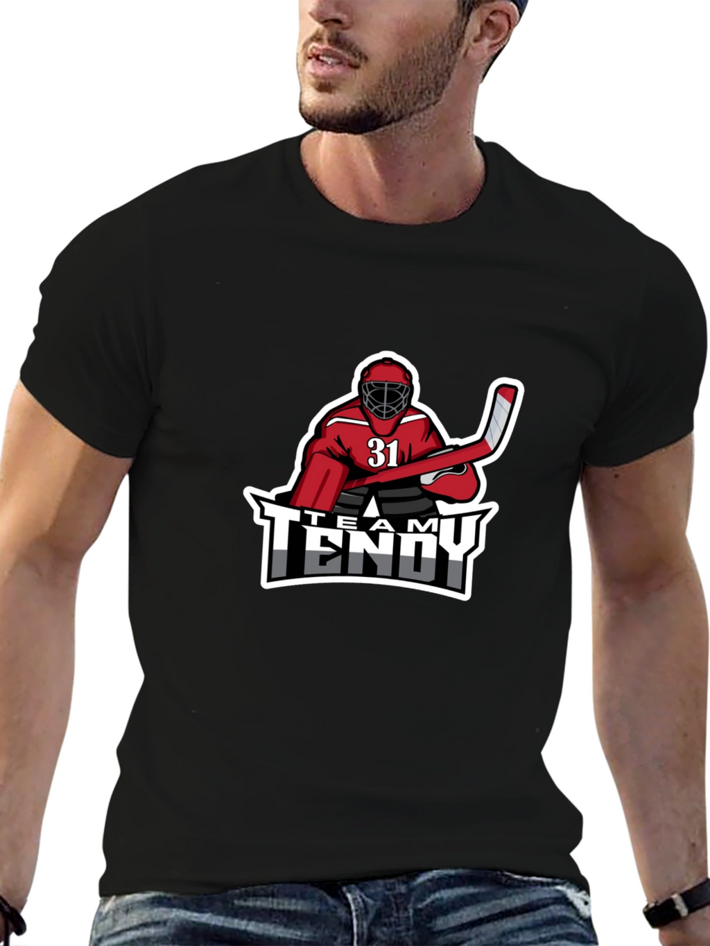 Team Tendy Hockey Goalie Graphic T-Shirt