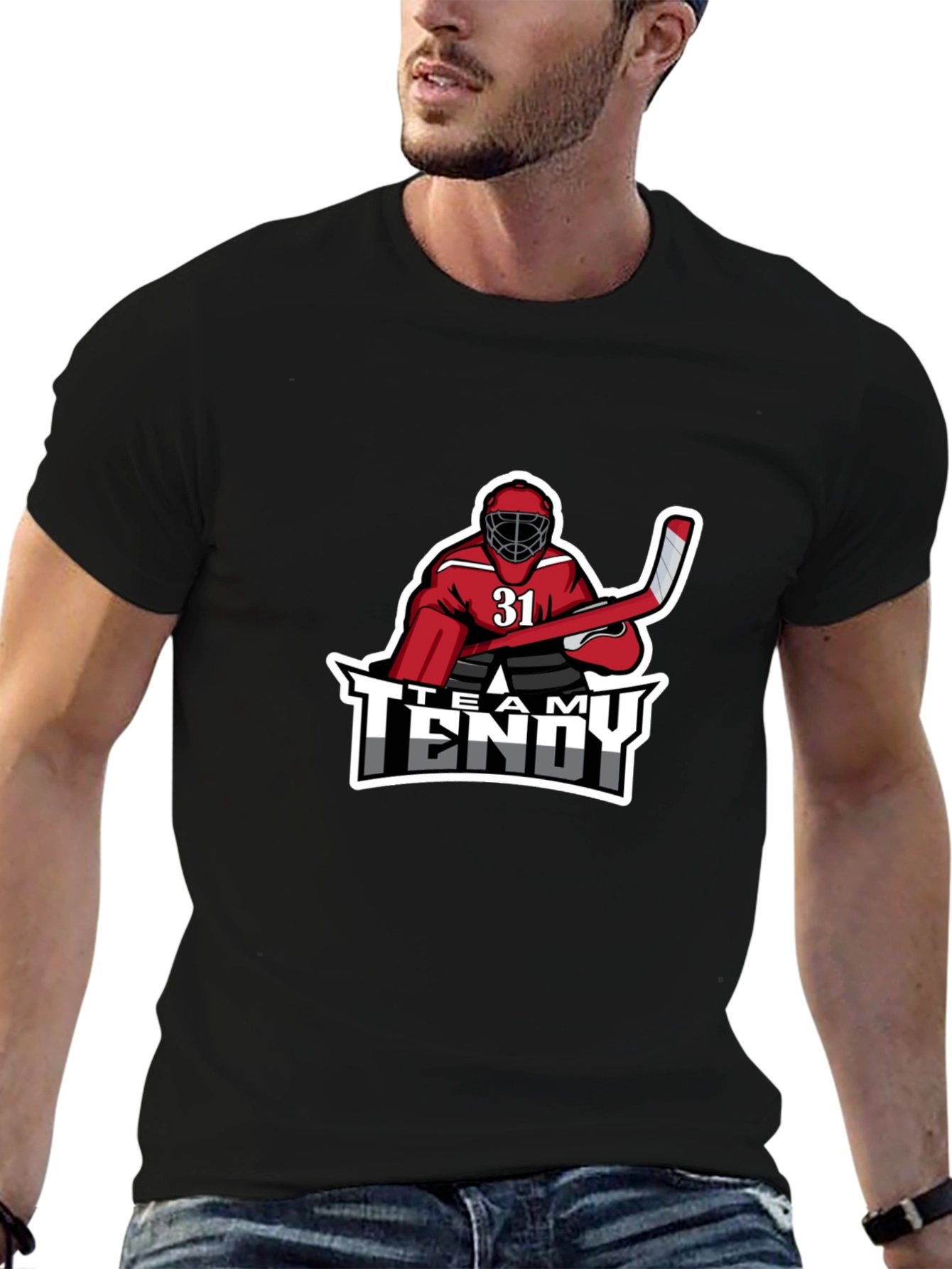 Team Tendy Hockey Goalie Graphic T-Shirt