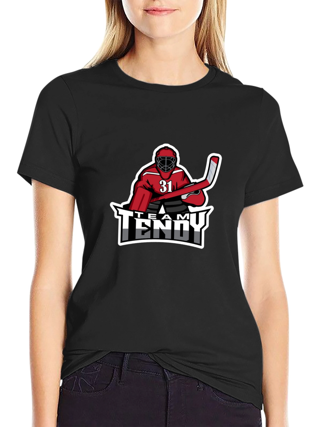 Team Tendy Hockey Goalie Graphic T-Shirt