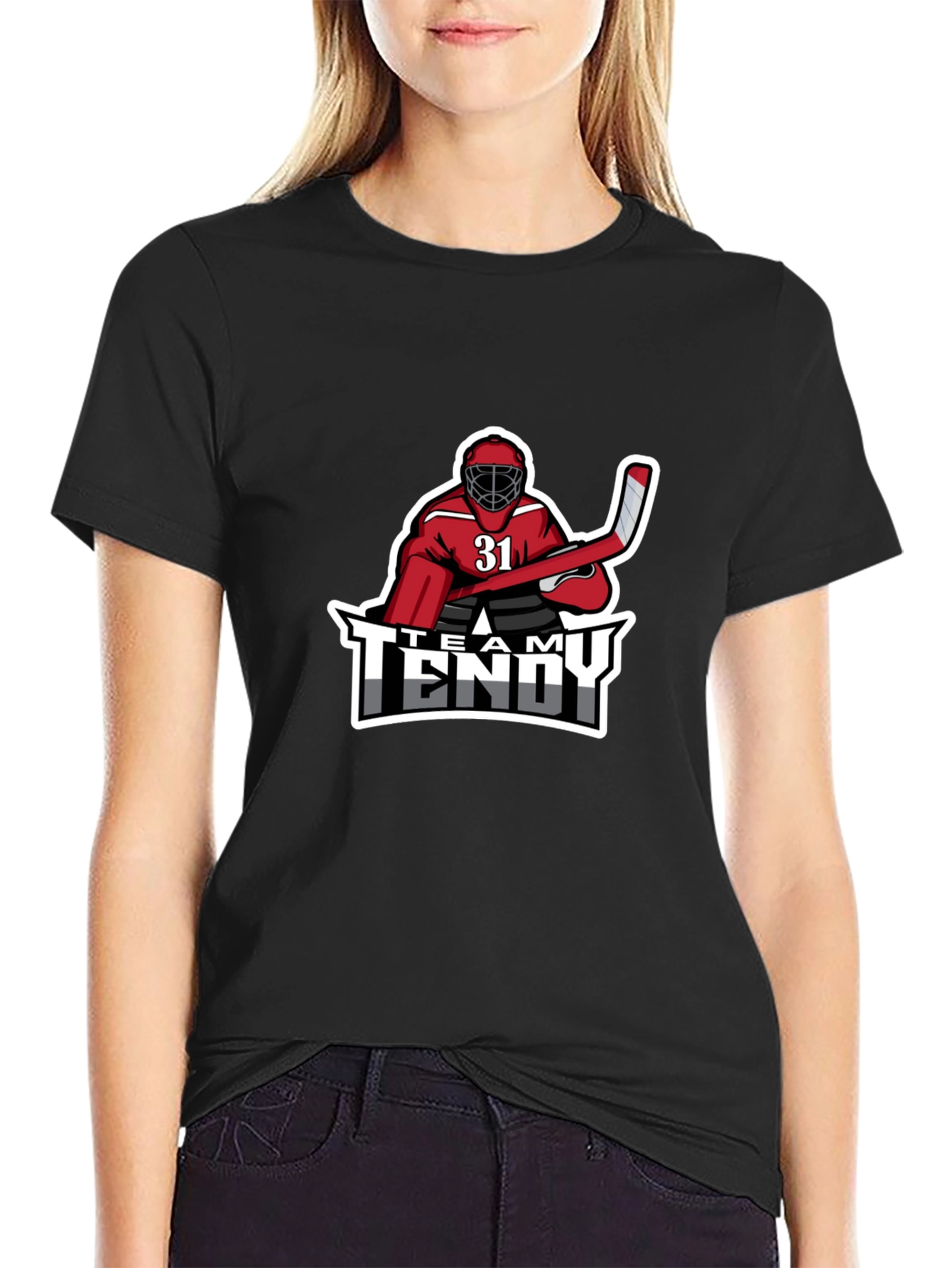 Team Tendy Hockey Goalie Graphic T-Shirt