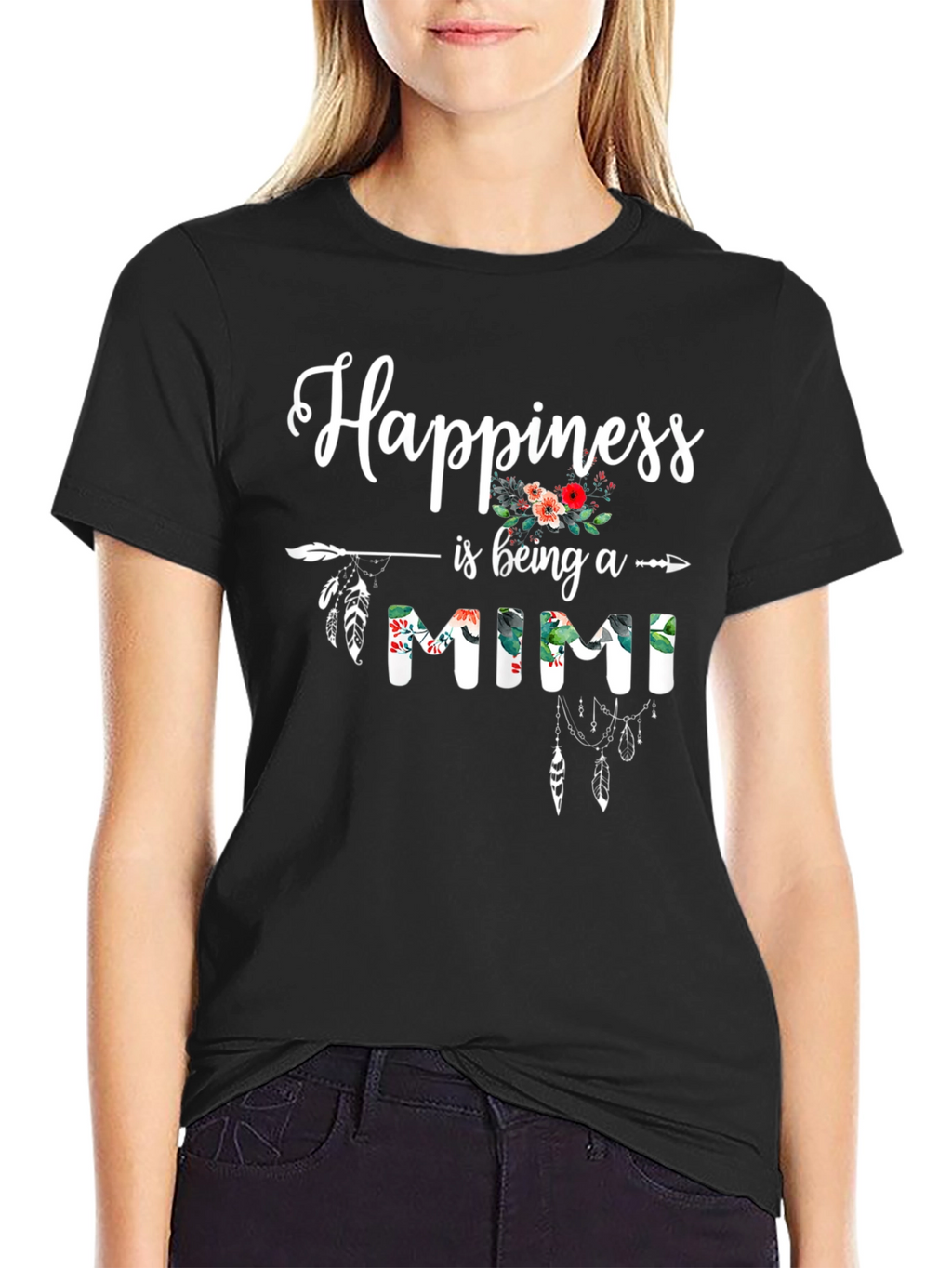Happiness is being a Mimi Black T-Shirt