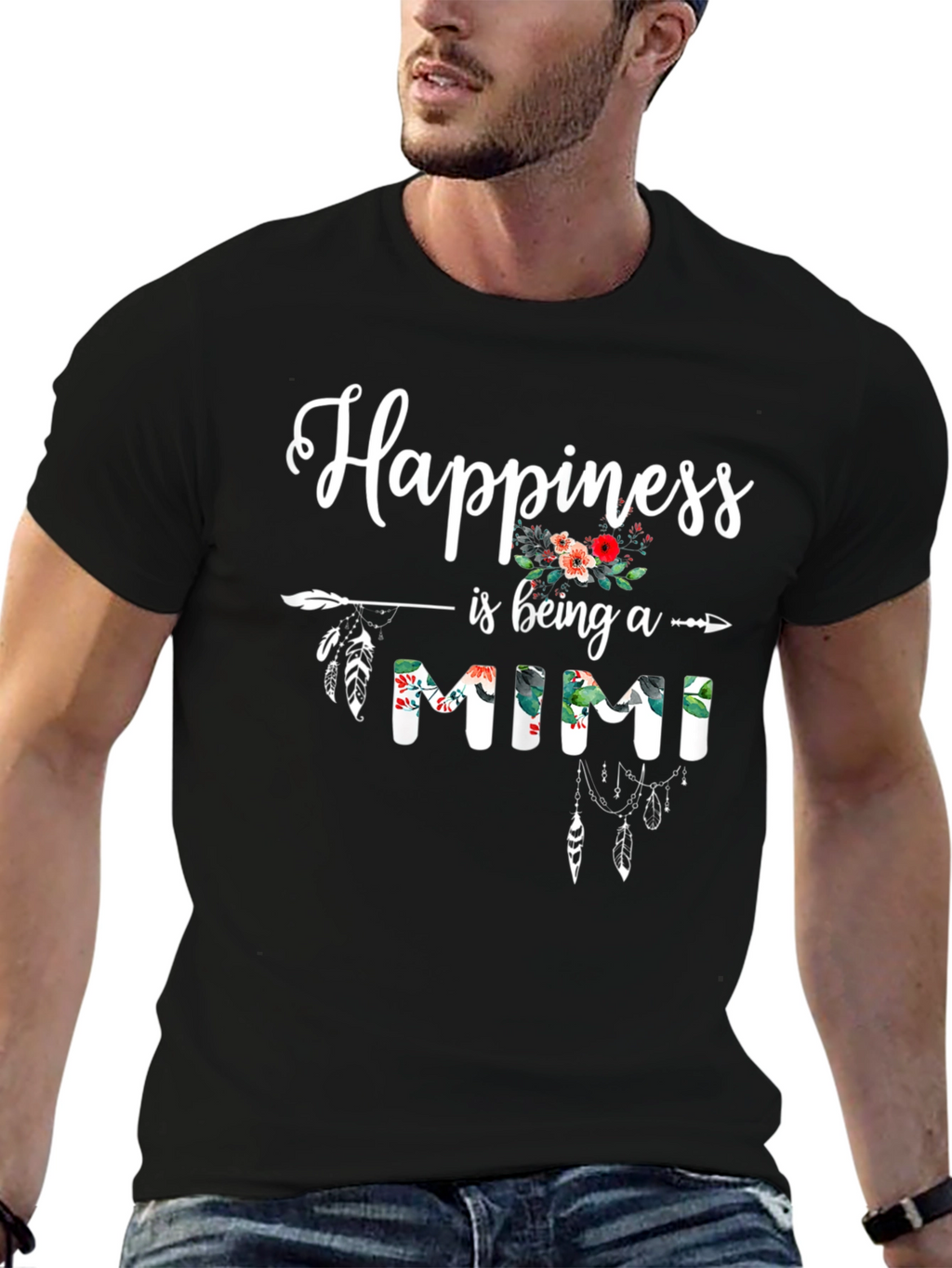 Happiness is being a Mimi Black T-Shirt