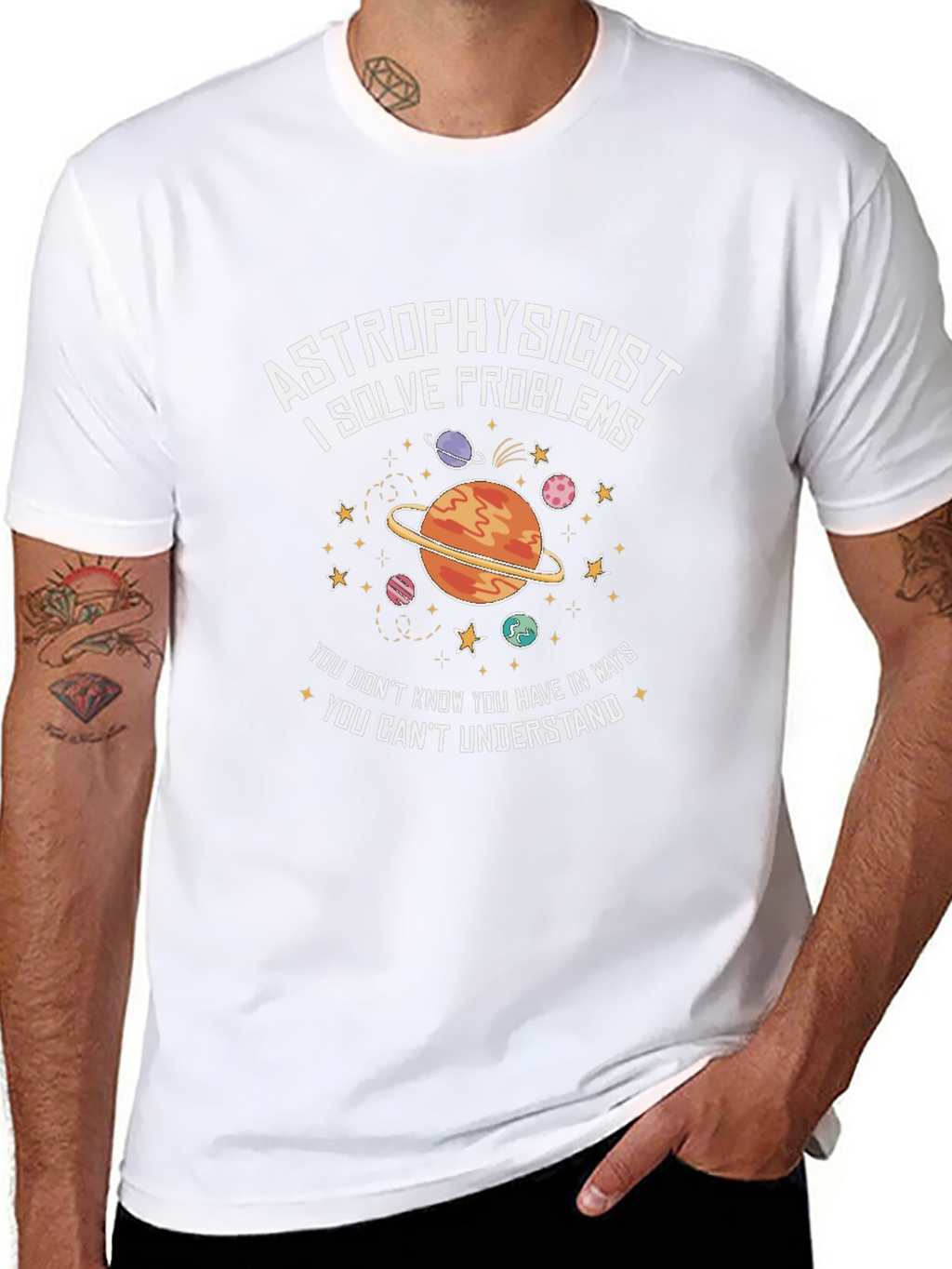 Astrophysicist Problem Solver Black T-Shirt