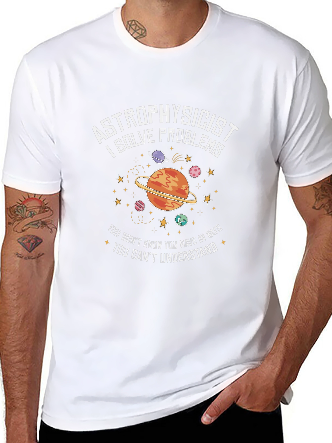 Astrophysicist Problem Solver Black T-Shirt