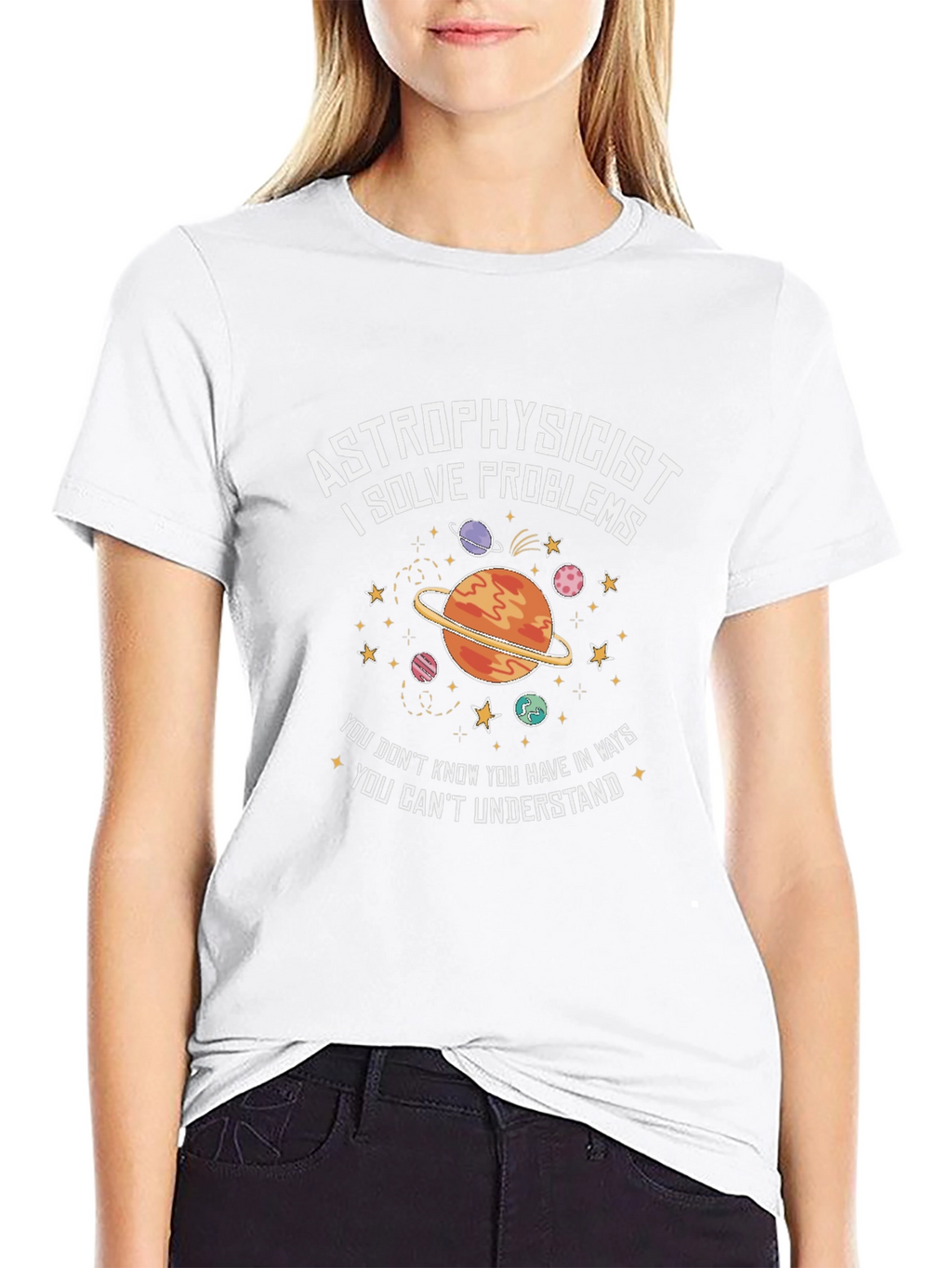 Astrophysicist Problem Solver Black T-Shirt
